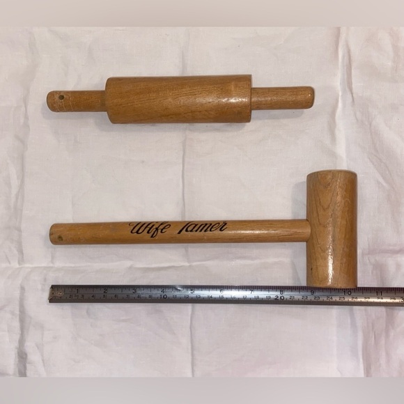 3/55$ Vintage Kitchen decor decorative wife and‎ husband wood “tamer” (humour) - Picture 10 of 13